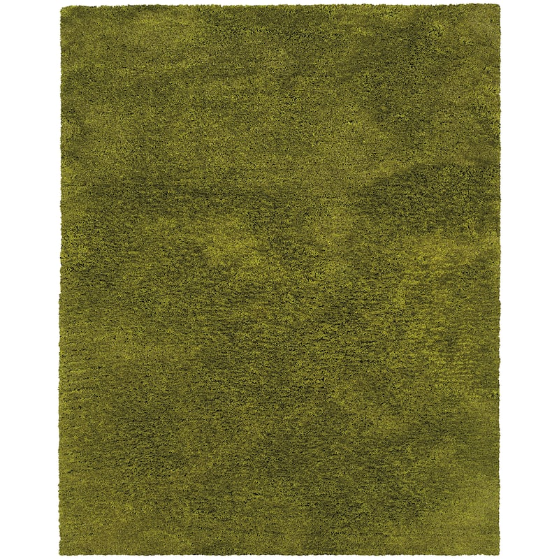 Style Haven Swann Indoor Plush Hand-made Shag Area Rug - 3'3" x 5'3" - Green - Rectangle