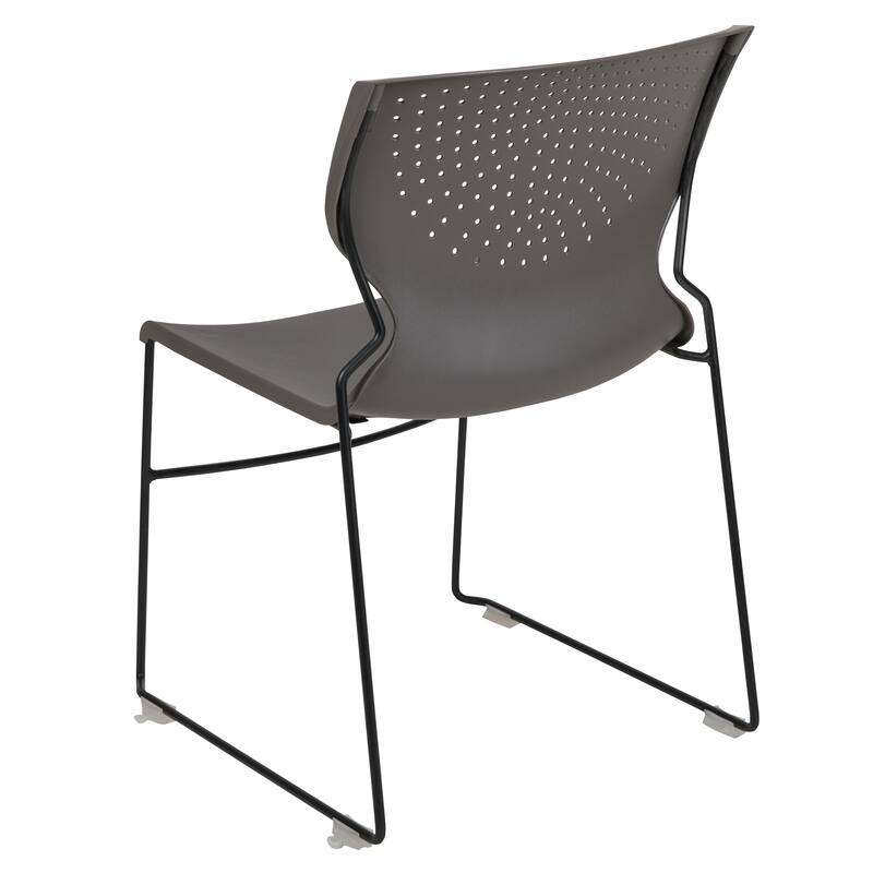 661 lb. Capacity Full Back Stack Chair with Powder Coated Frame