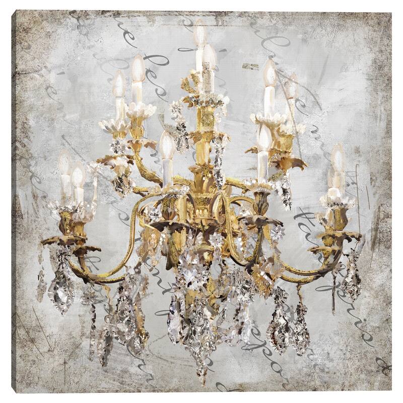 Crystal Luxe II Gold by Studio Arts Canvas Art Print