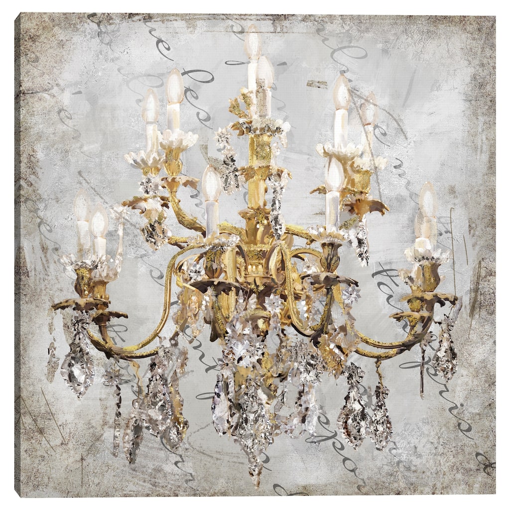 Crystal Luxe II Gold by Studio Arts Canvas Art Print