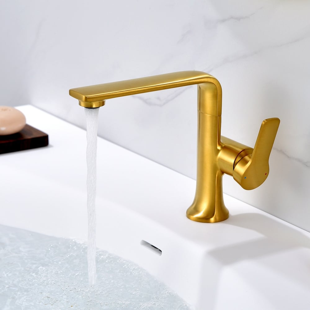 Luxier Varen Single Hole Single-Handle Bathroom Faucet with drain