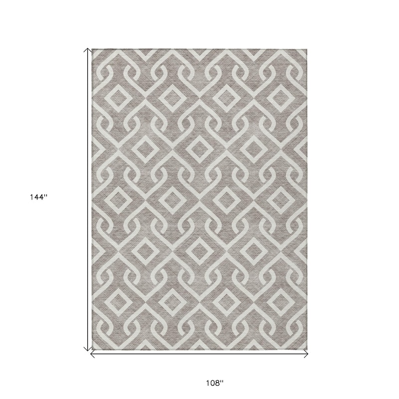 HomeRoots Geometric Transitional Rectangle Outdoor Rug
