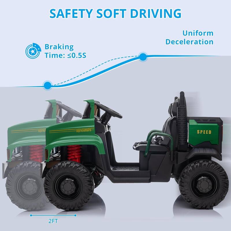 Ride On Car with Remote Control, Electric Utv Vehicles for Kids with Dump Bed