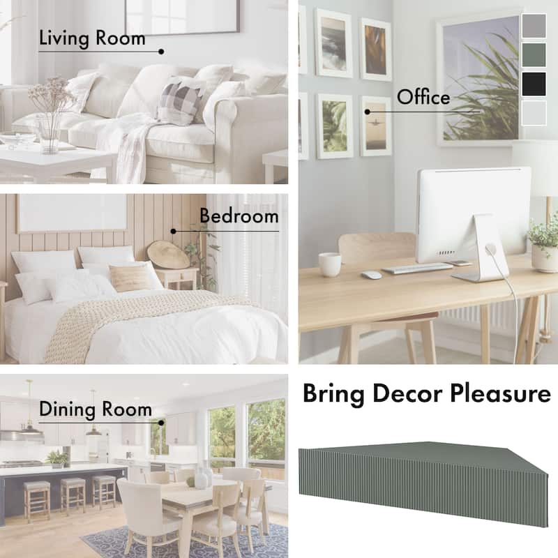 Furniture of America Sukhumi Transitional 47-inch 3-Shelf Wall-Mounted Corner TV Console