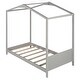 preview thumbnail 17 of 16, Whimsical House-Shaped Twin Bed with Storage, Platform Bed with Built-in Headboard and Bookrack