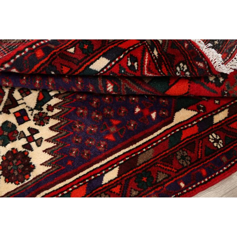 Geometric Hamedan Persian Traditional Area Rug Wool Hand-knotted - 3'2" x 5'8"