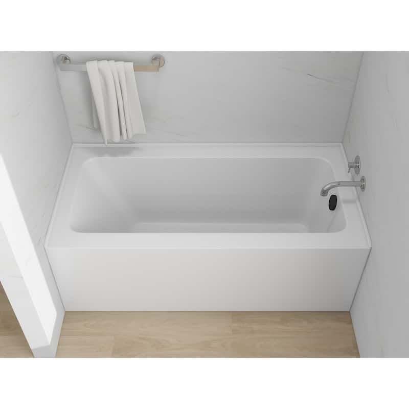 Vanity Art Alcove Soaking Acrylic Bathtub