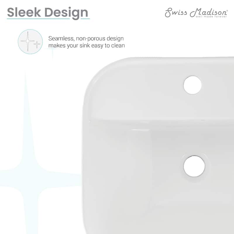Carré 17.5" Wall-Mount Bathroom Sink