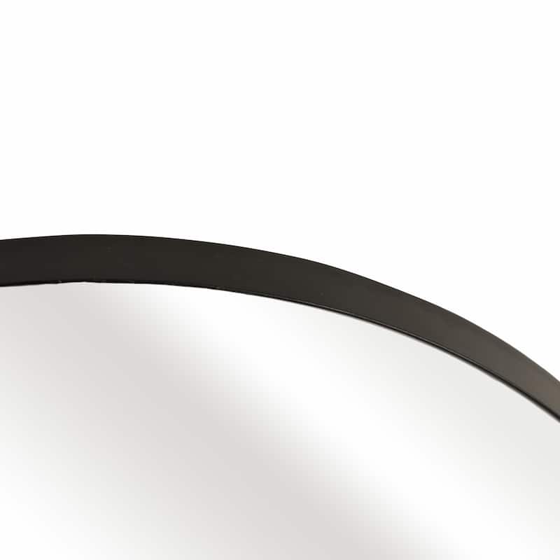 Metal Decorative Mirror - Abstract Shape Wall Accent - 35" Black - 29.5" x 1" x 35.25"