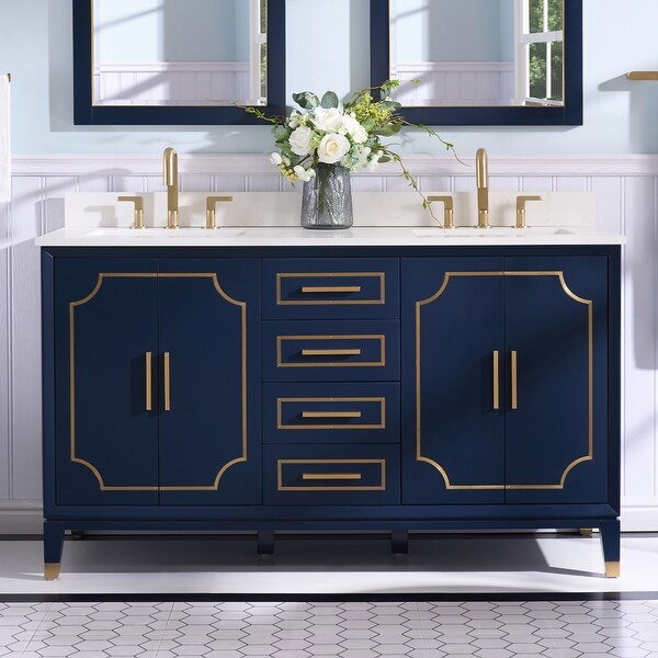 35'' H Solid Wood Bathroom Vanity with Stain-resistant 35'' H Solid Wood Bathroom Vanity with Stain-resistant