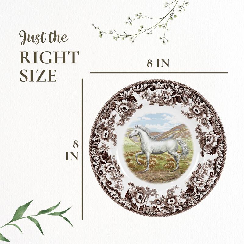 Spode Woodland Horse Motif Salad Plate - 8x8