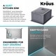 preview thumbnail 13 of 22, KRAUS Kore Workstation Drop-In Stainless Steel Kitchen Sink