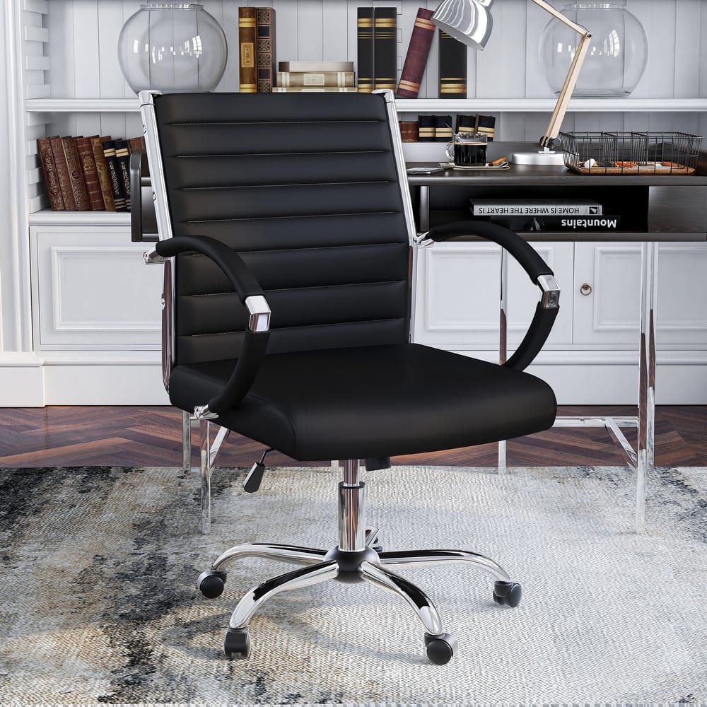 Corrigan Modern Tufted Deep Seat Faux Leather Office Chair by Furniture of America