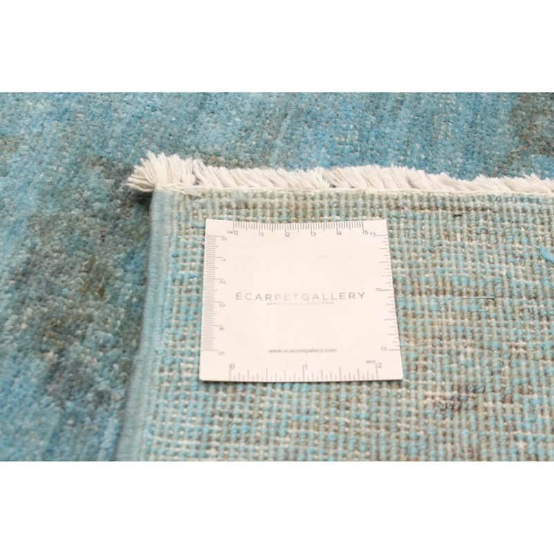 ECARPETGALLERY Hand-knotted Vibrance Teal Wool Rug - 5'6 x 8'2