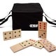 preview thumbnail 1 of 9, GSE™ 28-Piece Giant Wooden Dominoes with Multi-Color Dots, Jumbo Domino Tile Game Set for Outdoor Backyard Lawn Game 5"x2.5" Pieces