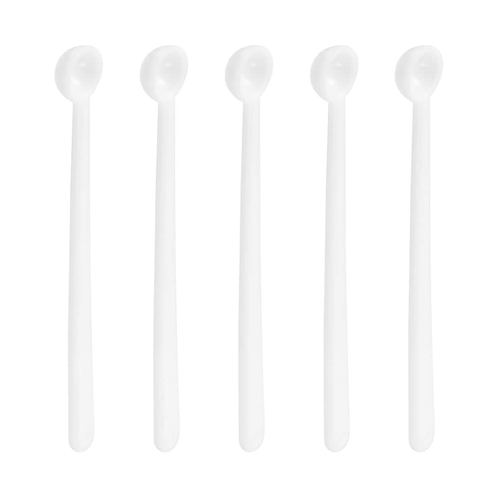 150 Milligram Teaspoon Micro Scoops Mini Measuring Spoons, White