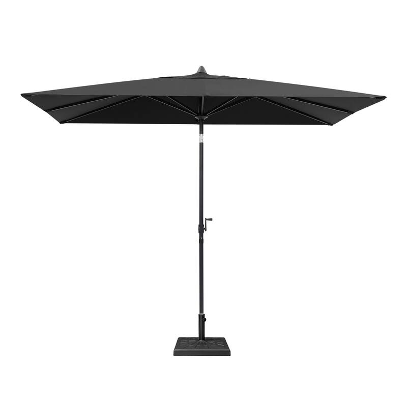 Crestlive Products 9 x 5 FT Patio Outdoor Rectangular Market Umbrella with Base