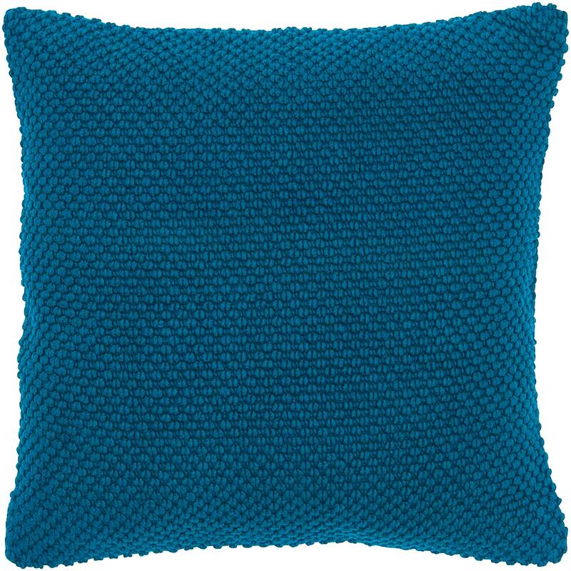 Rizzy Home Transitional Solid Light Texture Throw Pillow, 20-inch - Down - Dark Teal