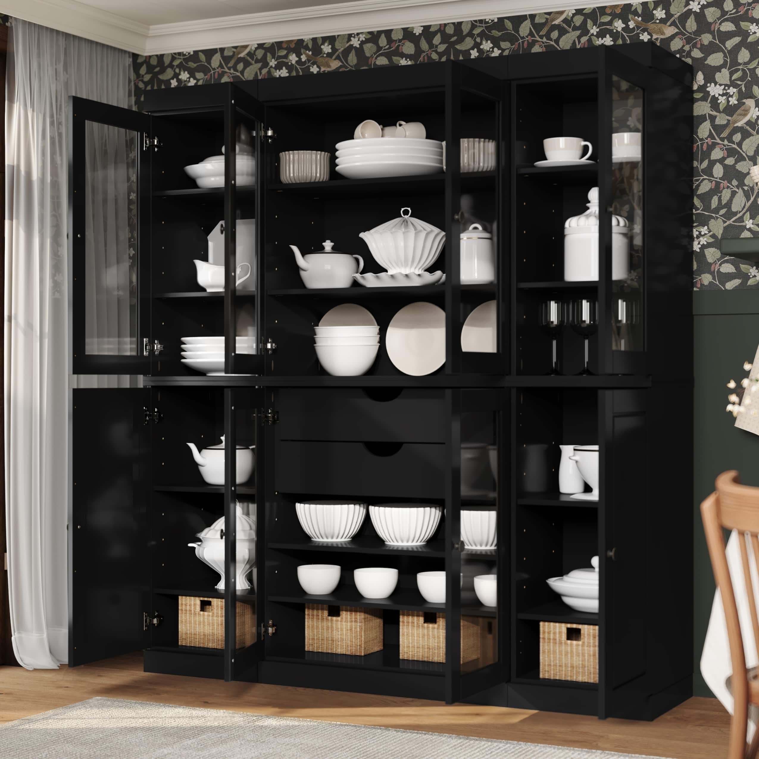 Option Black - 6 Clear Glass-2 Solid