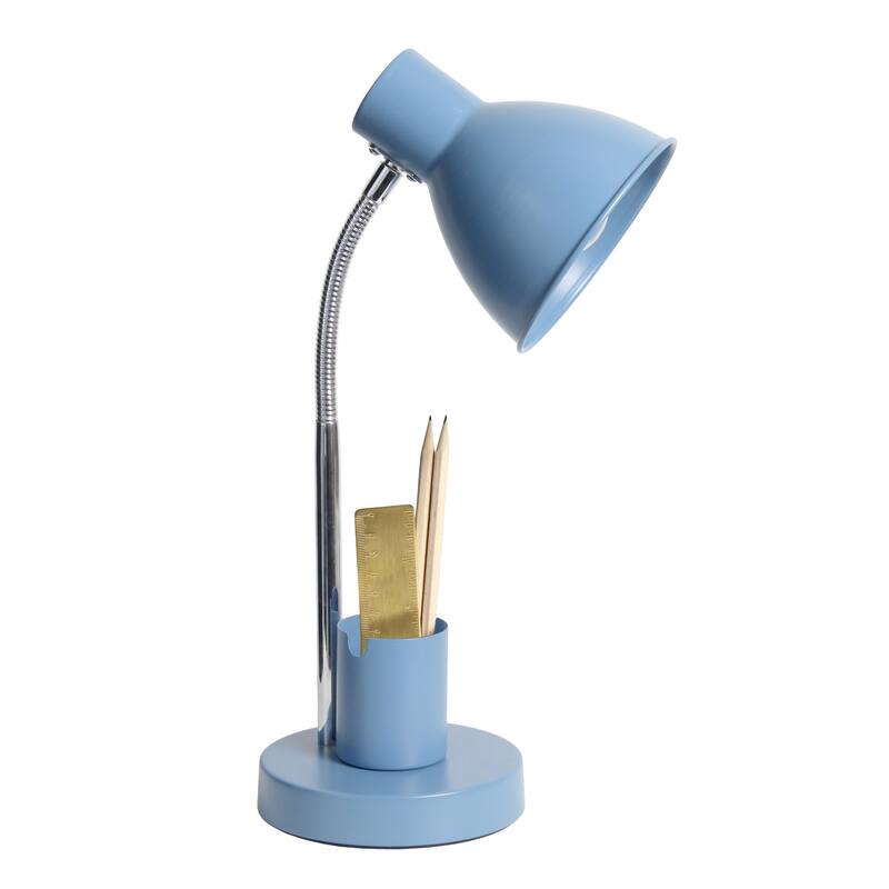 Gooseneck Desk Lamp with Adjustment Shade - 16.25" - Blue