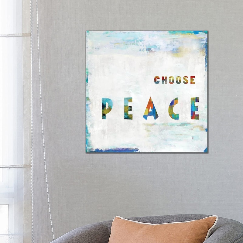 iCanvas "Choose Peace In Color" by Jamie MacDowell Canvas Print - 26x26x1.5