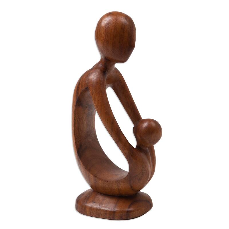 Novica Handmade Fathers Love Wood Statuette