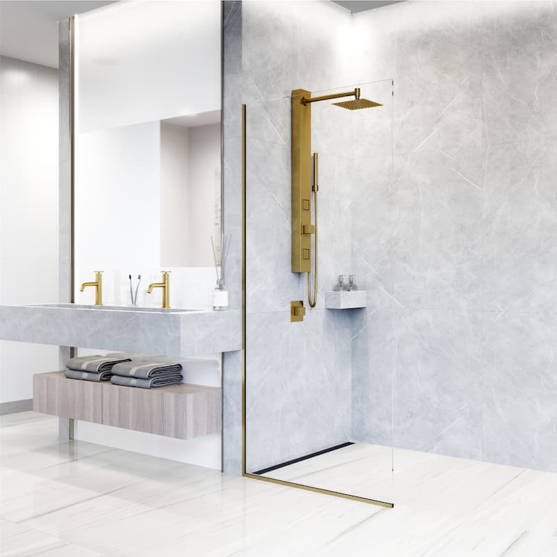 VIGO Orchid 39" H x 4" W 2-Jet Retro Shower Panel with Square Shower Head