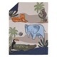 preview thumbnail 2 of 3, Carter's Jungle Navy, Tan, Blue, and Orange Oh Snap, It's Bedtime 4 Piece Toddler Bed Set