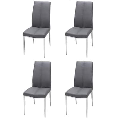 Somette Alyssa Side Chair with Chrome Legs (Set of 4)