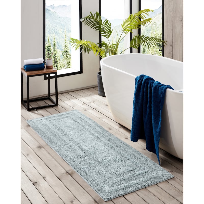 Eddie Bauer Logan Cotton Bath Runner Rug - 60 x 22 - Green