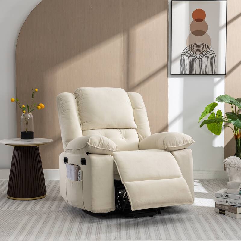 Linen Power Lift Recliner Chair for Elderly with Adjustable Heating