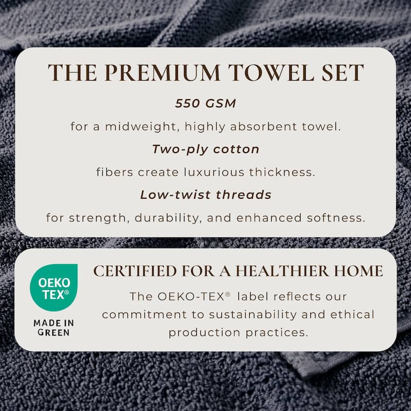 100% Cotton Acacia Collection Ultra Absorbant Popcorn Bath Towels