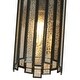 preview thumbnail 12 of 10, Tifany Black Modern 1-Light Cylinder Colored Glass Small Kitchen Island Pendant Lights - D4.5"* H8.5"
