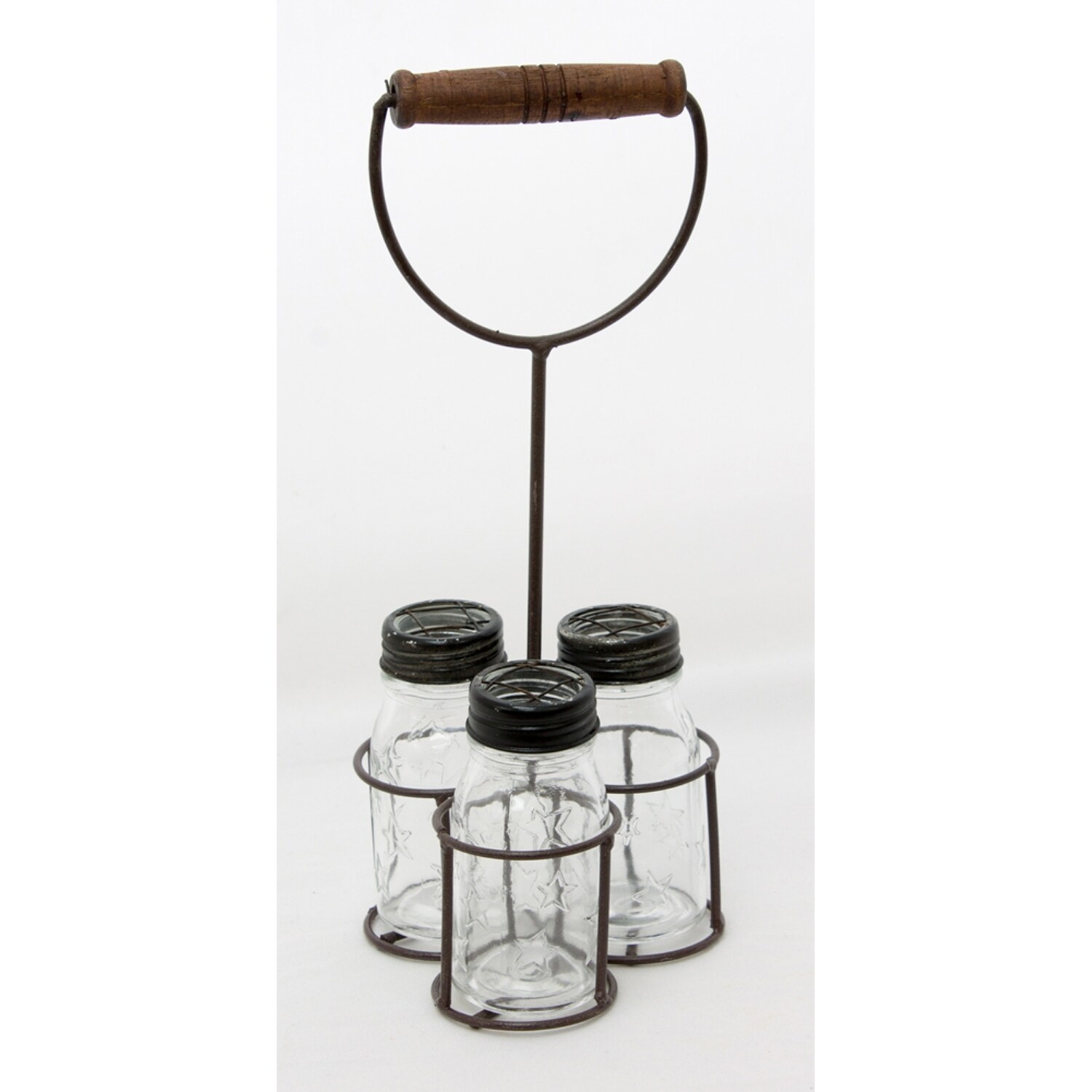 Shop 12 2 Black 3 Mini Mason Jar Holder On Sale Overstock 30675335
