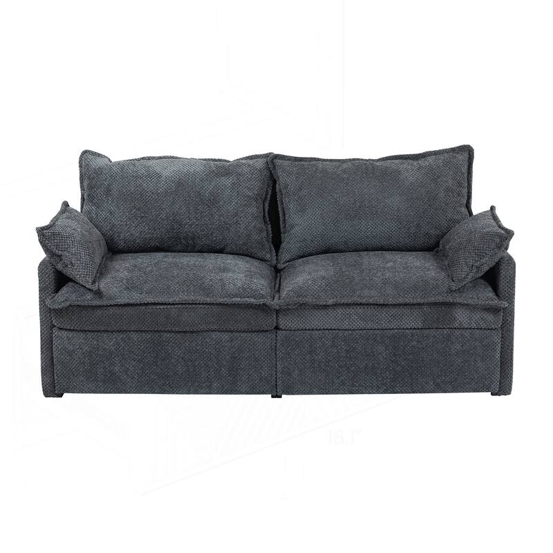 Versatile Convertible Sofa Bed with Side Storage and USB Ports for Home