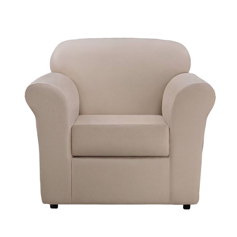 SureFit Ultimate Stretch Leather 2 Piece Chair Slipcover