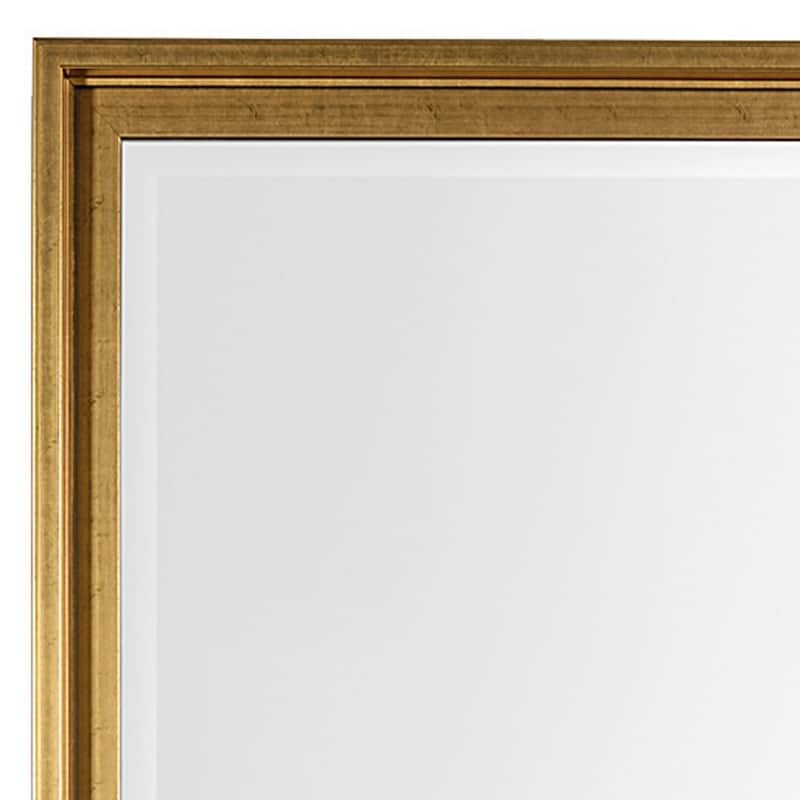 HomeRoots 53" Gold Framed Bathroom Vanity Mirror - 28.38 in. x 52.75 in. x 2.50 in.