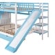 preview thumbnail 35 of 46, Castle Bunk Bed with Slide & Storage Stairs, Wooden Storage Bedframe