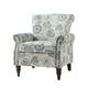 HULALA HOME Nailhead Trim Traditional Accent Armchair with Rolled Arms