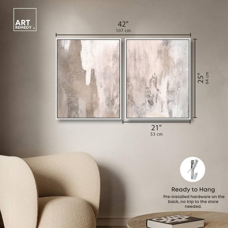 Striated Texture II Canvas Set of 2 by Art Remedy