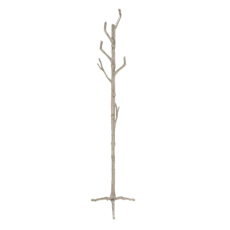 Aluminum Metal Coat Rack - Silver - Roche River Decor