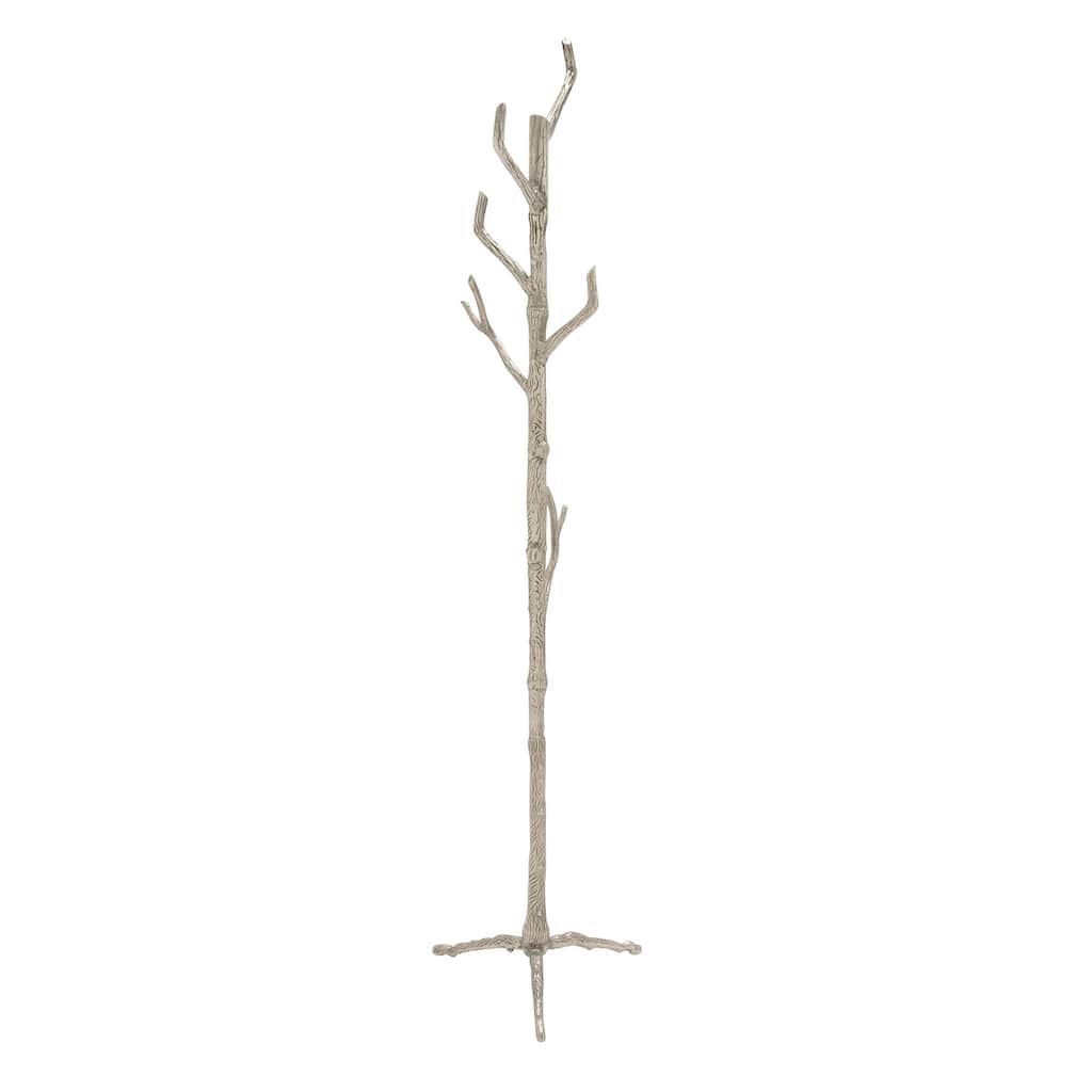Aluminum Metal Coat Rack - Silver - Roche River Decor