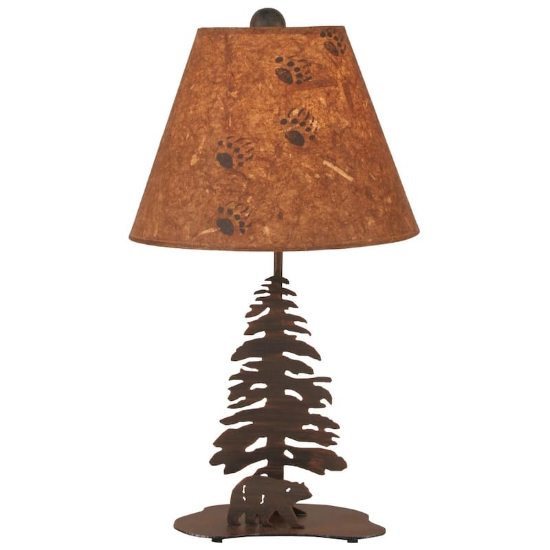 Rustic Iron Nature Scene with Trees - Bear