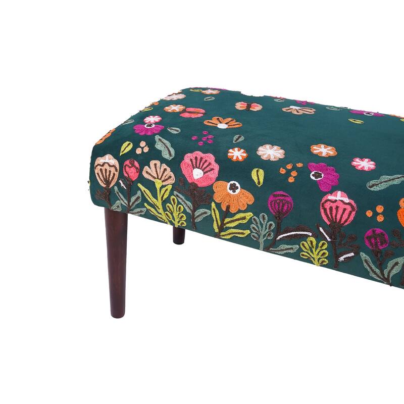 Nico Upholstered Accent Bench Indoor Entryway Bench by Sevita - 47" L x 16" W x 18" H