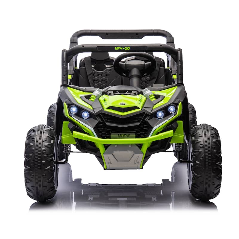 24V 2-Seater Kids Ride On UTV W/Parents Remote Control,4-Wheel Suspension,Slow Start,Large wheel,Anti-collision bar,LED