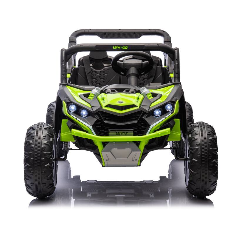 24V Two-Seater Kids Ride On UTV W/Parents Remote Control,Four-Wheel Suspension,Slow Start,Large wheel design,Anti-collision bar