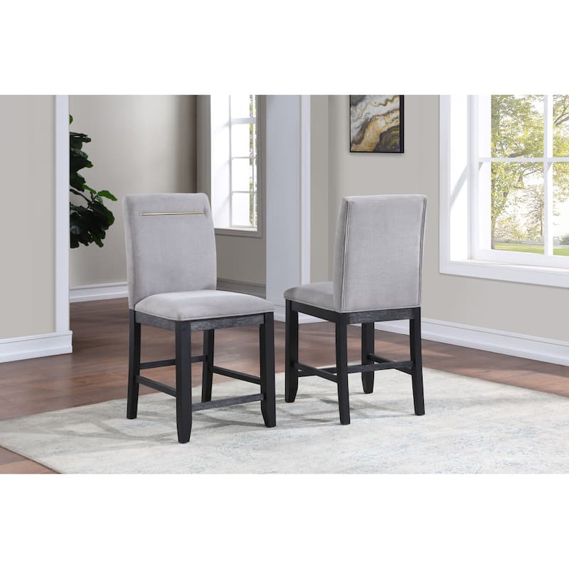 Steve Silver Yantis Grey Counter Height Dining Chair (Set of 2)
