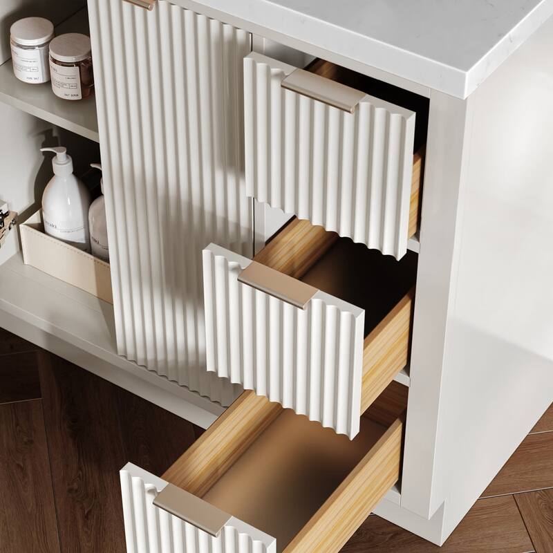 Ariel P36LCQRVO Milan 36" Free Standing Single Basin Vanity Set with