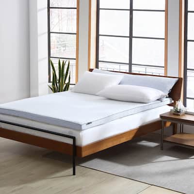 Smithsonian Sleep Collection 3-inch Premium Copper Infused Memory Foam Mattress Topper - White