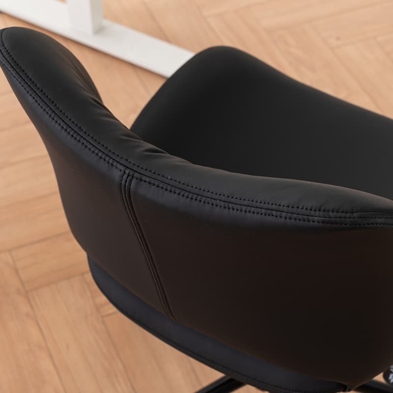 Swivel Armless Ergonomic Office Chair with Wheels